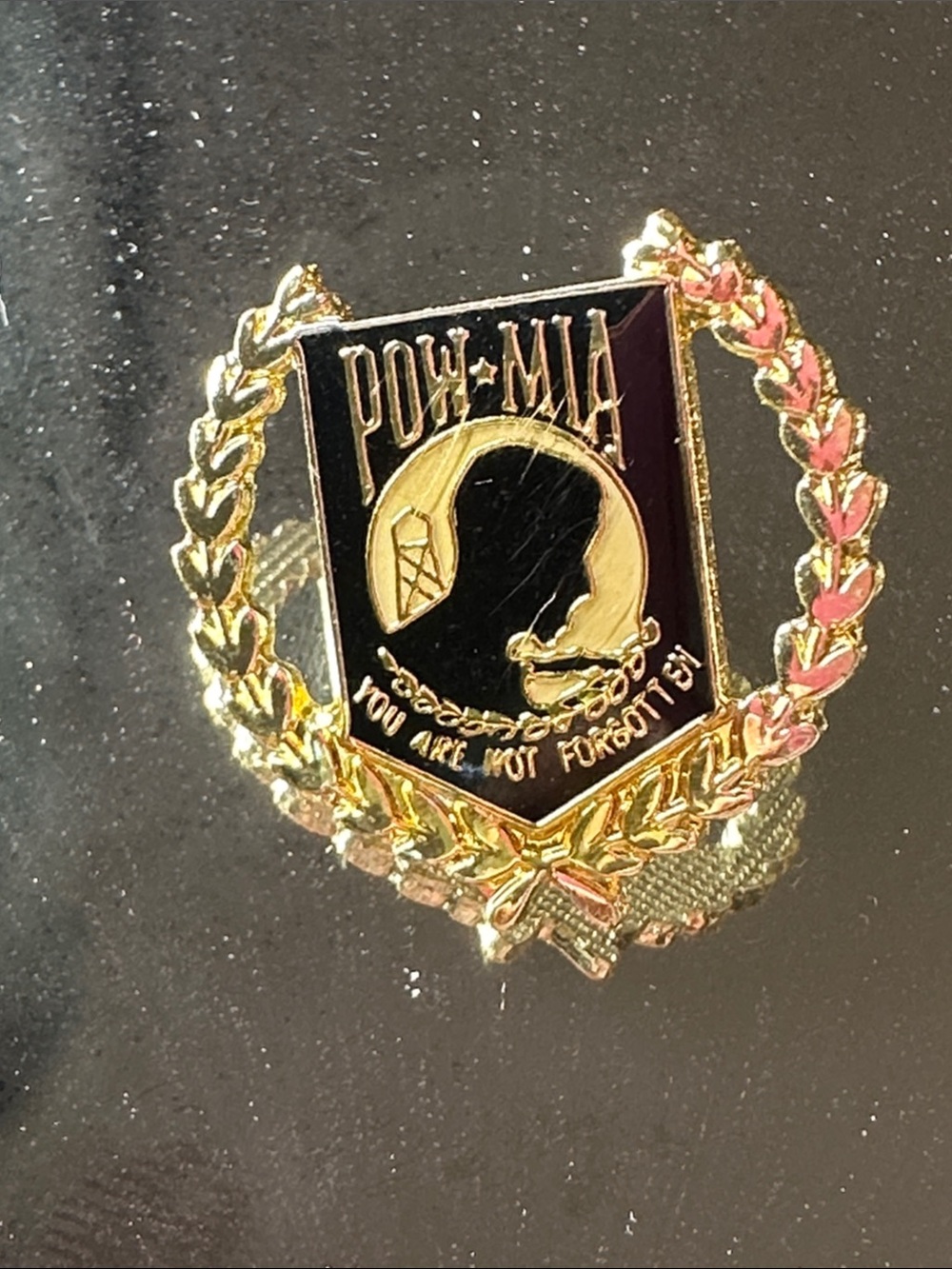 POW•MIA Gold & Black Remembrance Pin - You Are Not Forgotten